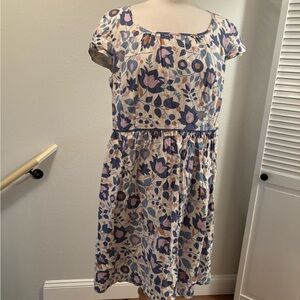 Boden Floral High Low Dress - Multicolor